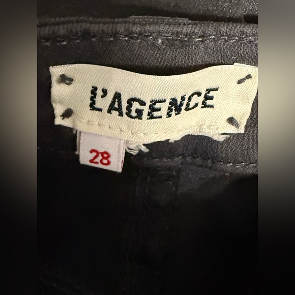 L'AGENCE Marguerite Mid-Rise Skinny Ankle Coated Jeans in Black women’s 28 (6) - Picture 13 of 13